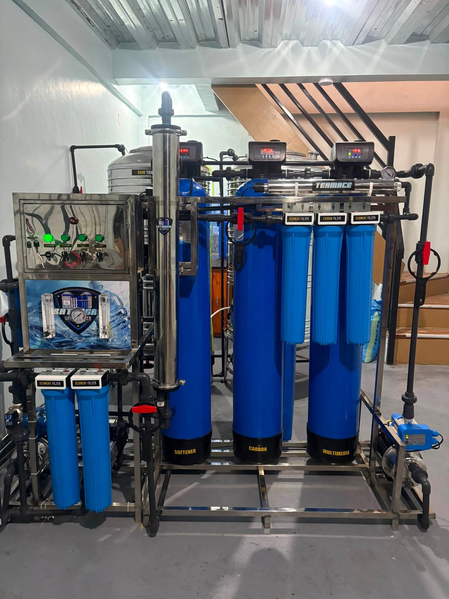 BLUEACE pre-treatment media tanks